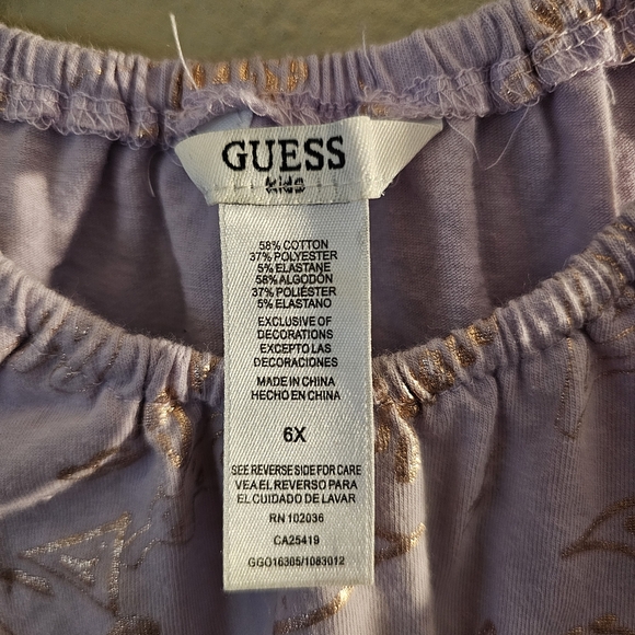 Guess Kids Lavender Patterned One Piece - Picture 3 of 4